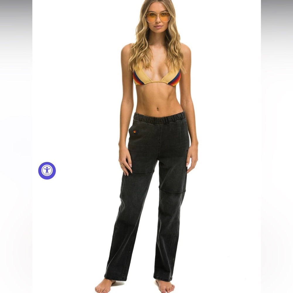 Aviator nation mid rise relaxed rancher Jean